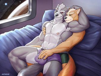 fox_mccloud, wolf_o'donnell, nintendo, star_fox, antaeus