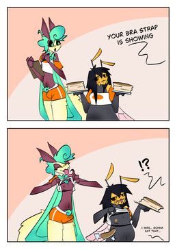bra_strap_showing_(meme), partlysmith, anthro, arthropod, bee