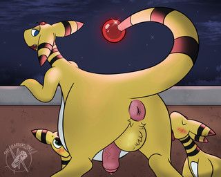 nintendo, pokemon, brunwantsmeat, ambiguous_gender, ampharos