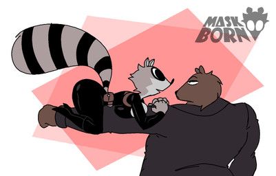 marcos_the_bear, uva_the_raccoon, diegutan, anthro, bear