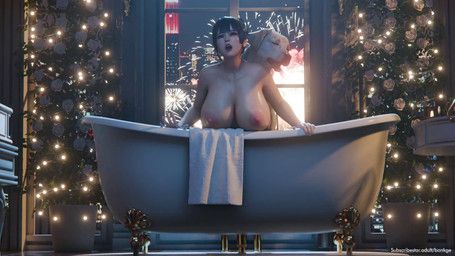 nyotengu, dead_or_alive_(series), new_year, bonkge, animal_genitalia