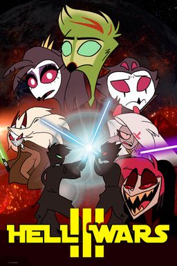 alastor_(hazbin_hotel), charlie_morningstar, fan_character, francesco_(acker), octavia_(helluva_boss)