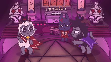 goat_(cult_of_the_lamb), lamb_(cult_of_the_lamb), narinder, purple_crown_(cult_of_the_lamb), red_crown_(cult_of_the_lamb)