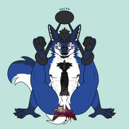 goldnamaterasu, 5_fingers, anthro, ballbusting, ballbusting_induced_orgasm