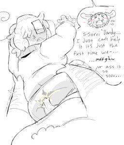 marill_binkley_(mora_less), mora_less, 2_penises, angry, annoyed