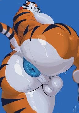 tony_the_tiger, frosted_flakes, kellogg's, freeposers_(artist), anthro