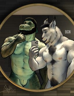 joey_(bgn), bgn, abs, anthro, backwards_baseball_cap