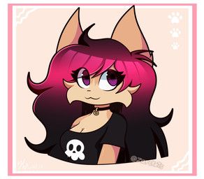 zarckets, :3, anthro, black_choker, black_clothing