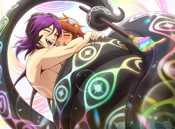 keith_(seyumei), sky_(seyumei), seyumei, apode, blush