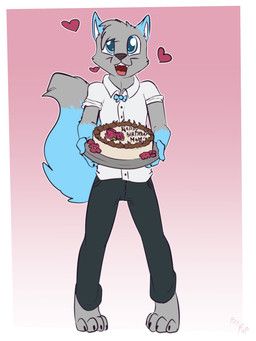 fenerus_(diel4), fuf, anthro, biped, birthday_cake