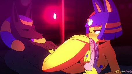 ankha_(animal_crossing), animal_crossing, nintendo, gasprart, 4_fingers