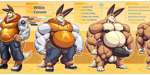 willis_canem, wolfiecanem, anthro, balls, belly