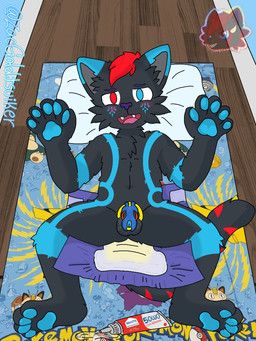 dokifur, anonymous_artist, anthro, balls, bed