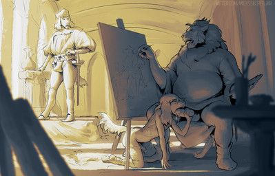 boypretties, mickey_the_retriever, age_difference, anthro, barbary_lion