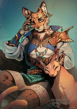 cerbera, 4_ears, anthro, armor, bracers
