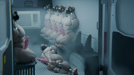 ghostoast, anal, anal_penetration, anthro, ball_gag