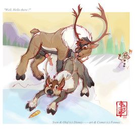 comet_(fennec), olaf_(frozen), sven_(frozen), disney, frozen_(disney)