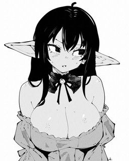 miregeist, big_breasts, black_hair, blush, bodily_fluids
