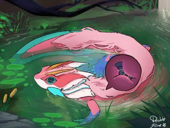 jellybean_(double_slime), signi_sot, double_slime, ambiguous_gender, amphibian