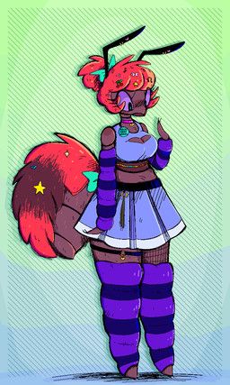 cherry_(bugsbugs24), imakawaiifox, accessory, alternative_fashion, antennae_(anatomy)