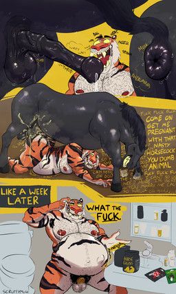 rosco_(scruffymusk), locktober, scruffymusk, abdominal_bulge, animal_genitalia