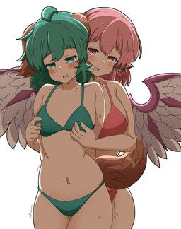 kyouko_kasodani, mystia_lorelei, touhou, yamabikoyahoo, ahoge