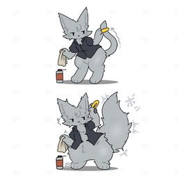 tontaro, accessory, ambiguous_gender, anthro, big_tail
