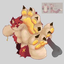 kaiju_paradise, yobula, anthro, big_feet, canid
