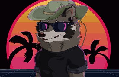 angel_raccoon_(gthusky), ray-ban, gthusky, ambiguous_gender, anthro