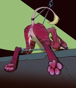 vrobei, 4_toes, abstract_background, accessory, animal_genitalia