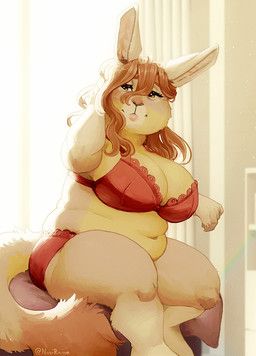 claudia_(noviraine), noviraine, anthro, belly_rolls, big_breasts