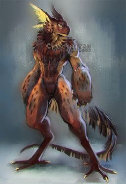 digimitsu, 4_toes, abs, ambiguous_gender, anisodactyl