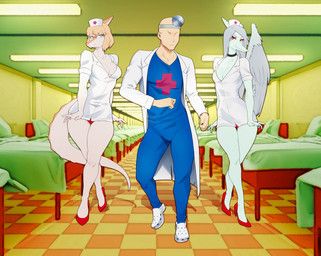 anon_(snoot_game), fang_(gvh), naomi_(gvh), cavemanon_studios, crocs