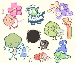basketball_(bfdi), black_hole_(bfdi), fanny_(bfdi), flower_(bfdi), four_(bfb)