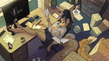 junepher, anthro, big_breasts, big_tail, black_hair