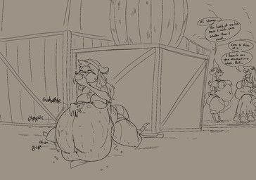 sinfullapis, anthro, belly, belly_chain, belly_expansion