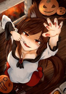 kagerou_imaizumi, halloween, touhou, edf_(pixiv), animal_humanoid