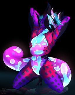 outrun_(s3cur3), mythology, bambudess, anthro, arms_above_head