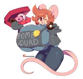 mitty_(bulumble-bee), norithecat, anthro, auburn_hair, badge