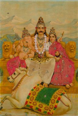 ganesha, nandi_(deity), parvati_(hindu_mythology), shiva, asian_mythology