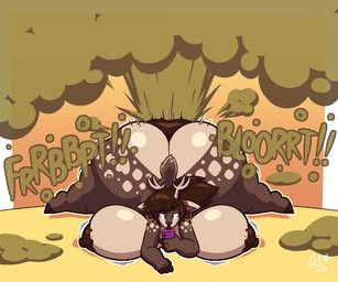 vantablackcomet, anthro, antlers, anus, areola