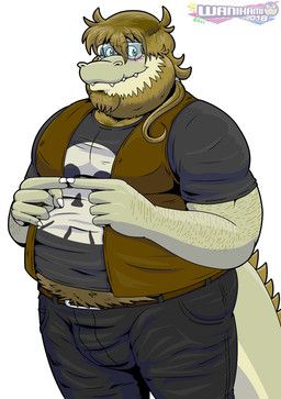 lance_johnston, wanikami, 5_fingers, anthro, beard