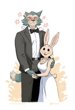 haru_(beastars), legoshi_(beastars), beastars, meesh, anthro