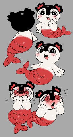 siren_(chiikawa), chiikawa, zakopuni, ambiguous_feral, ambiguous_gender
