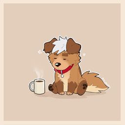 its_stardog, all_fours, beverage, black_nose, brown_body