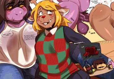 kris_dreemurr, noelle_holiday, susie_(deltarune), deltarune, undertale_(series)