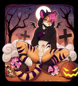 halloween, shtein, anthro, anus, balls