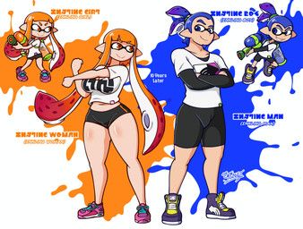 john_(splatoon), kaori_(splatoon), nintendo, splatoon, thesodaaddict