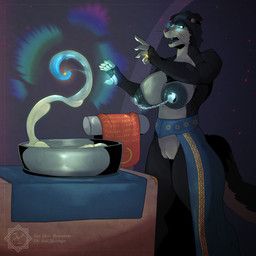 xensilver, big_breasts, breasts, cum_magic, enchanted_item