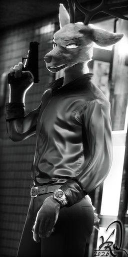 louis_(beastars), beastars, vermilionrenderworks, anthro, artiodactyl